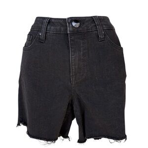 Seven/ women's Jean denim weekend shorts black side slit sz 8 preloved